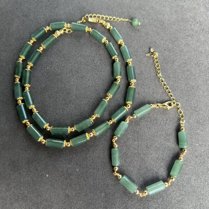 [5mm] Icy Blue Jade Set Beads, SBB-3291 | Certified Grade A Jade