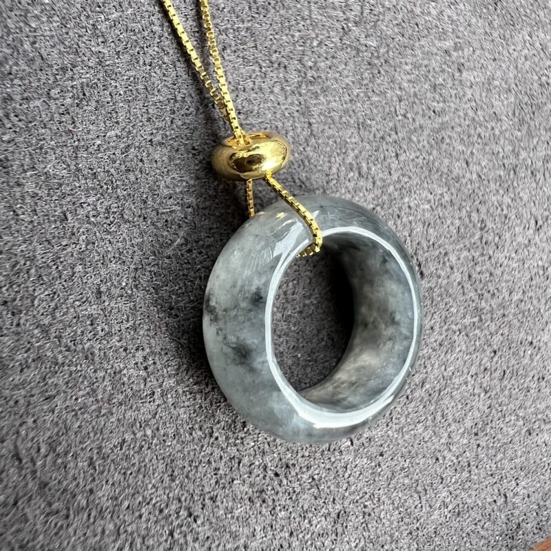 Glutinous Icy Multi-color Jade Pendant Circle, Wu Ji, Lu Lu Tong, PCM-4142 | Certified Grade A Jade
