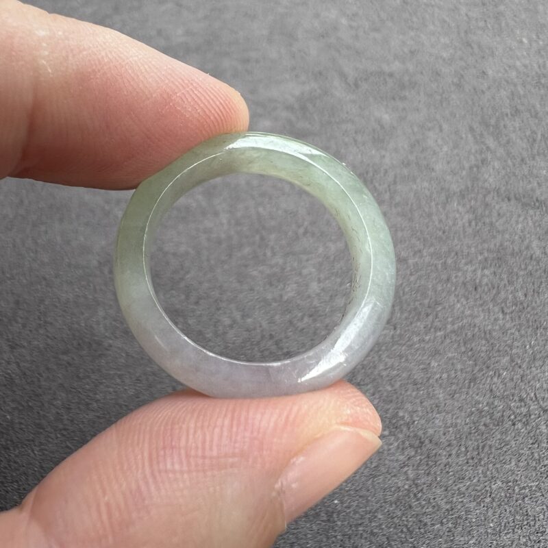 [HK19] Glutinous Icy Multi-color Jade Ring Full Jadeite Ring, RCM-4165 | Certified Grade A Jade