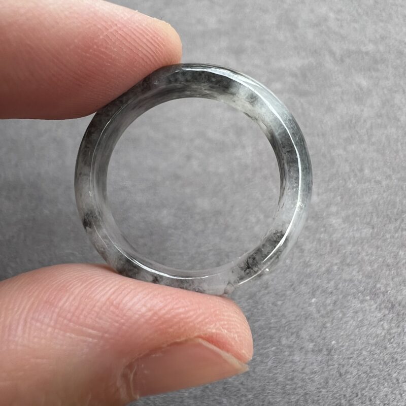 [HK21] Glutinous Icy Multi-color Jade Ring Full Jadeite Ring, RCM-4171 | Certified Grade A Jade