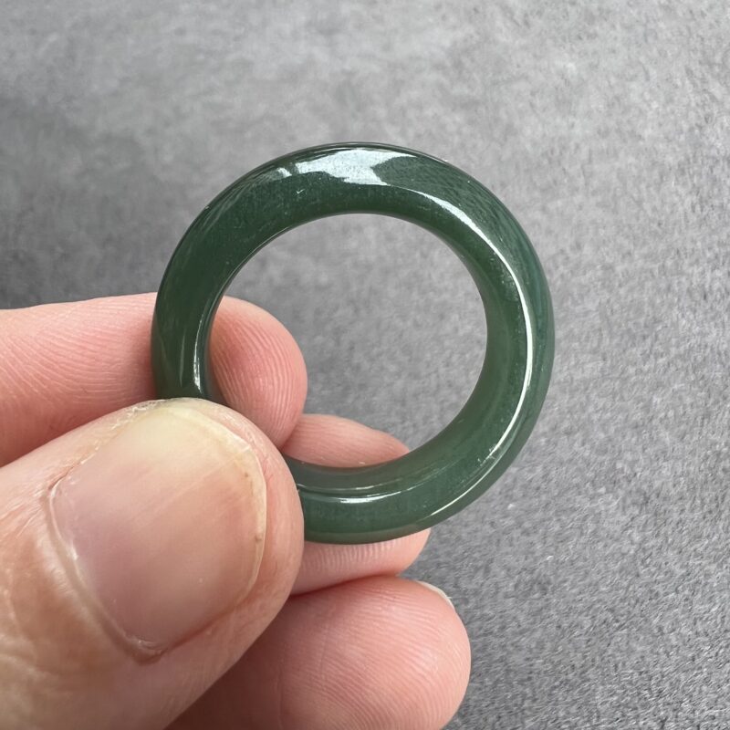 [HK17] Glutinous Icy Blue Jade Ring Full Jadeite Ring, RCB-4208 | Certified Grade A Jade