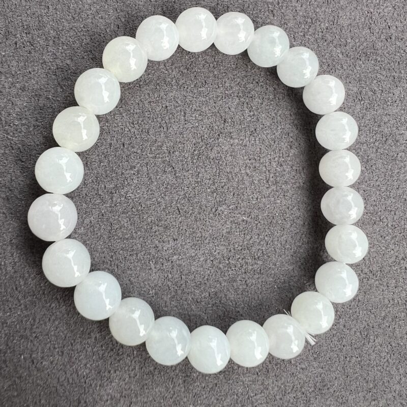 [7mm] Icy Multi-color Jade Bracelet Beads, BBM-4520 | Certified Grade A Jade
