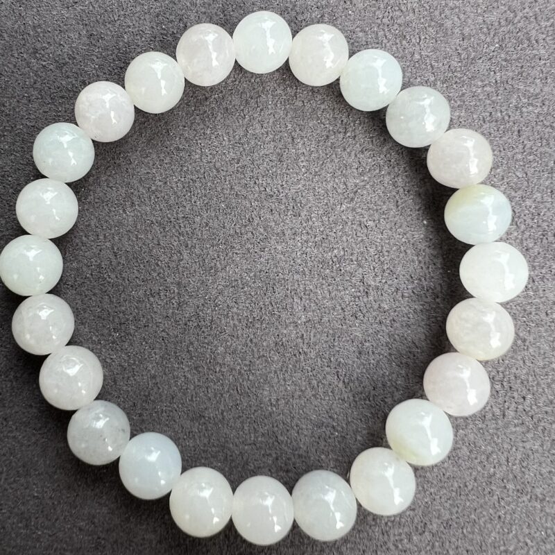 [7mm] Icy Multi-color Jade Bracelet Beads, BBM-4528 | Certified Grade A Jade