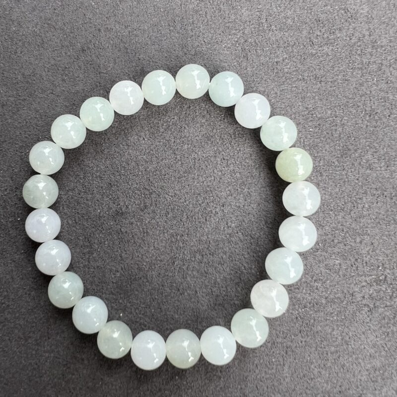 [7mm] Icy Multi-color Jade Bracelet Beads, BBM-4536 | Certified Grade A Jade