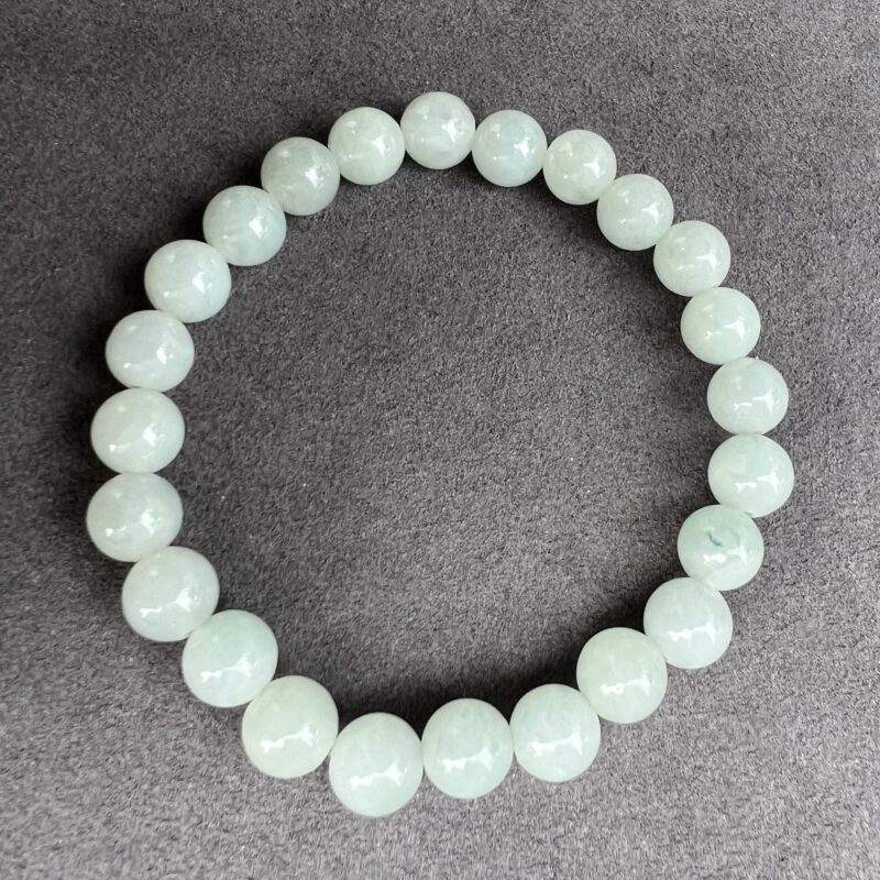 [8mm] Icy Multi-color Jade Bracelet Beads, BBM-4544 | Certified Grade A Jade