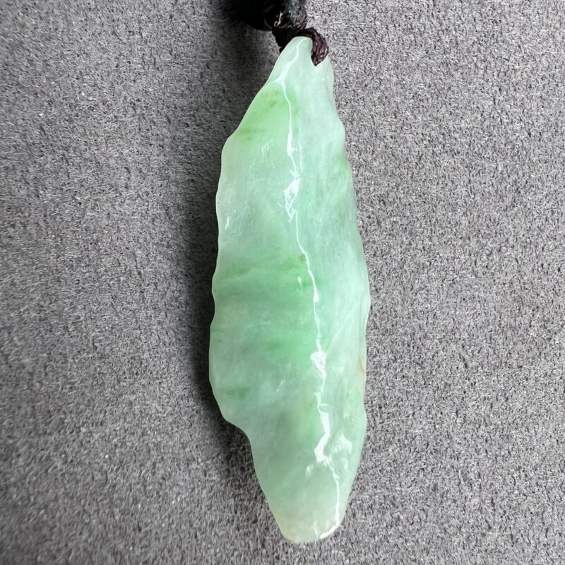 Icy Blue Jade Pendant Irregular, PIB-4338 | Certified Grade A Jade