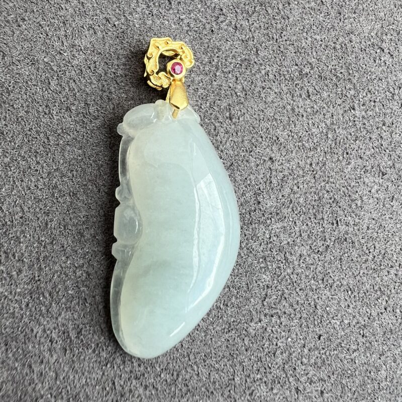 Icy Icy White Jade Pendant Gourd (Fu Gua), PLI-5050 | Certified Grade A Jade