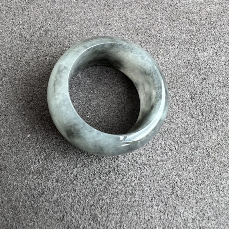 [HK20] Glutinous Icy Multi-color Jade Ring Full Jadeite Ring, RCM-5081 | Certified Grade A Jade