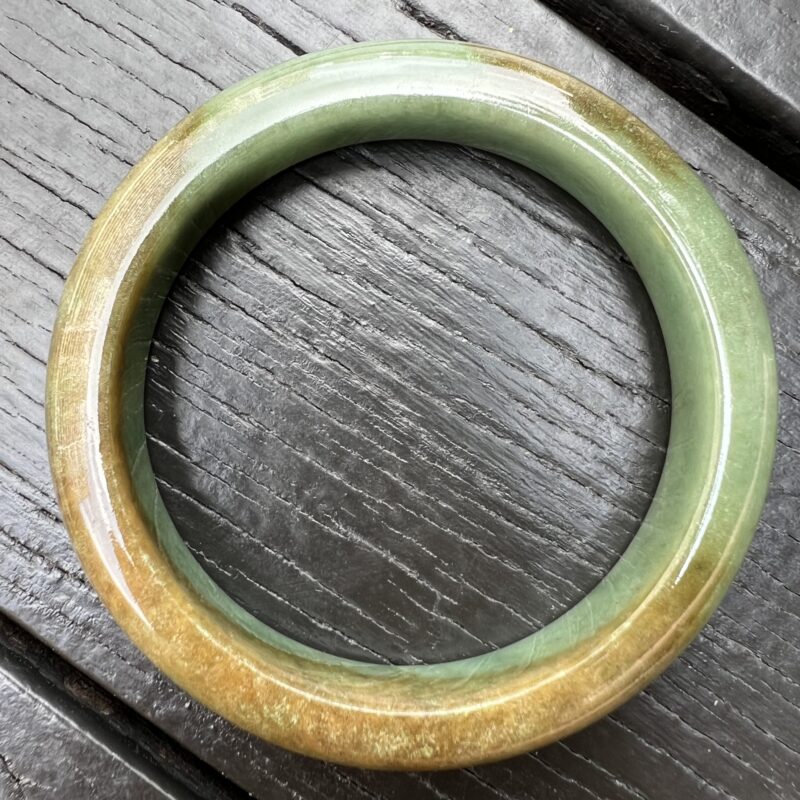 [53mm] Icy Green Jade Classic Bangle Round (Yuan Tiao), CYG-5353 | Certified Grade A Jade