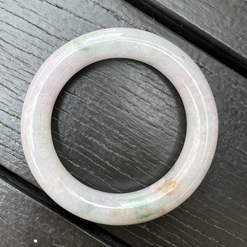 [56mm] Icy Lavender Jade Classic Bangle Round (Yuan Tiao), CYL-5365 | Certified Grade A Jade