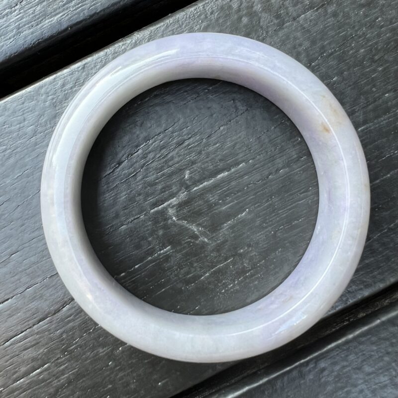 [58mm] Icy Lavender Jade Classic Bangle Round (Zheng Quan), CZL-5789 | Certified Grade A Jade
