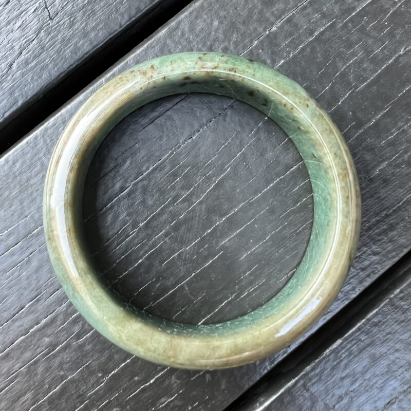 [59mm] Icy Green Jade Classic Bangle Round (Zheng Quan), CZG-5824 | Certified Grade A Jade