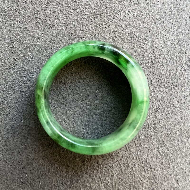 [HK19] Icy Green Jade Ring Full Jadeite Ring, RRG-6106 | Certified Grade A Jade