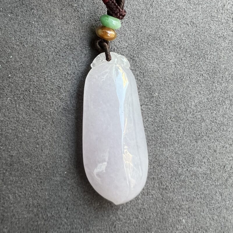 Icy Pink Jade Pendant Gourd (Fu Gua), PLP-5983 | Certified Grade A Jade