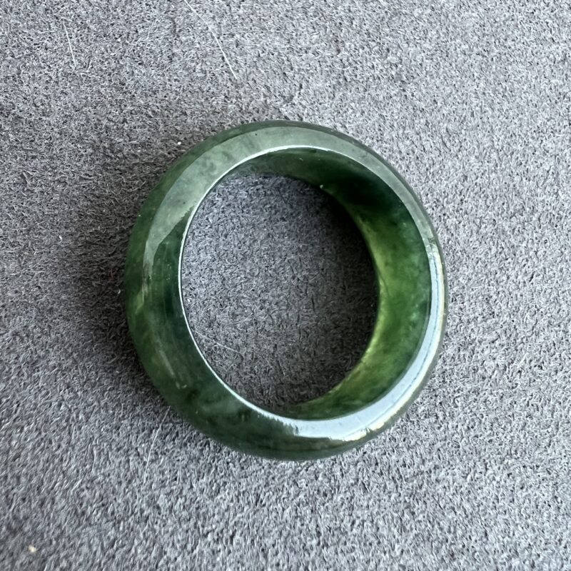 [HK20] Icy Green Jade Ring Full Jadeite Ring, RRG-6422 | Certified Grade A Jade