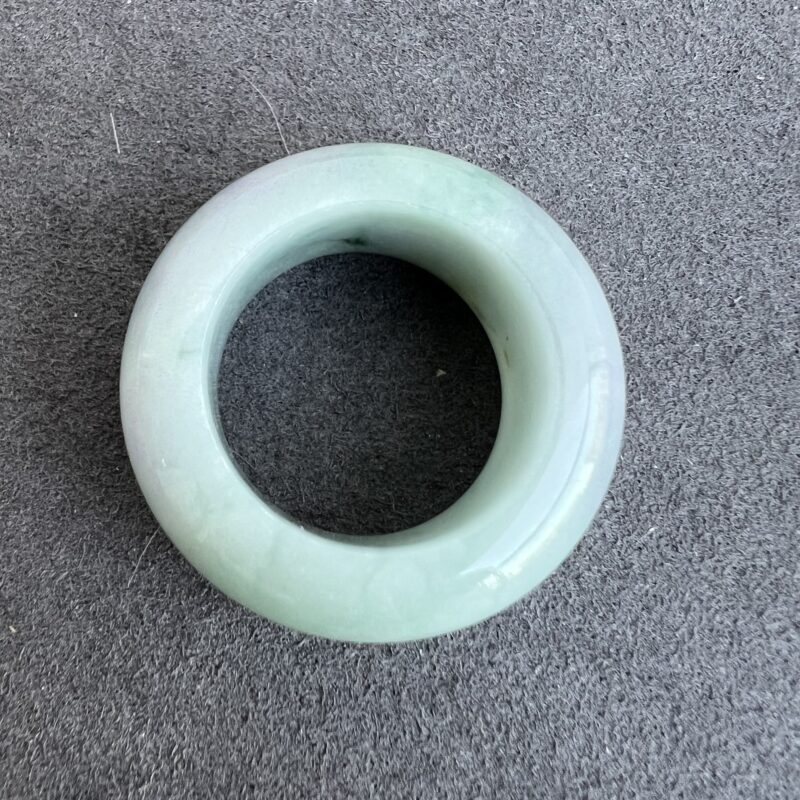 [HK24] Glutinous Icy Green Jade Ring Full Jadeite Ring, Thumb Ring, RRG-6468 | Certified Grade A Jade