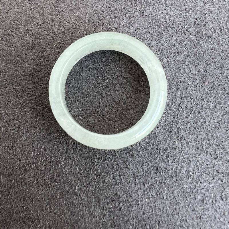 [HK13] Glutinous Icy Icy White Jade Ring Full Jadeite Ring, RRI-6512 | Certified Grade A Jade