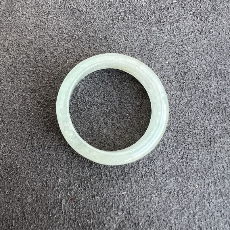 [HK17] Glutinous Icy Icy White Jade Ring Full Jadeite Ring, RRI-6532 | Certified Grade A Jade