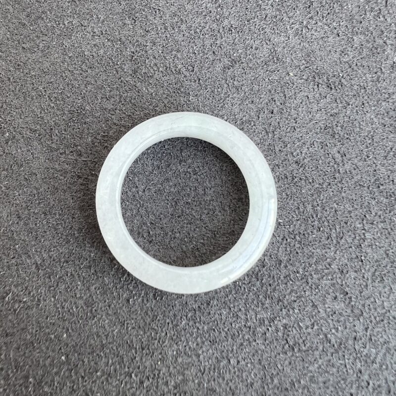 [HK18] Glutinous Icy Icy White Jade Ring Full Jadeite Ring, RRI-6546 | Certified Grade A Jade