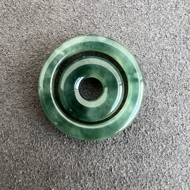 [HK11] Glassy Blue Jade Ring Full Jadeite Ring, RRB-6645 | Certified Grade A Jade