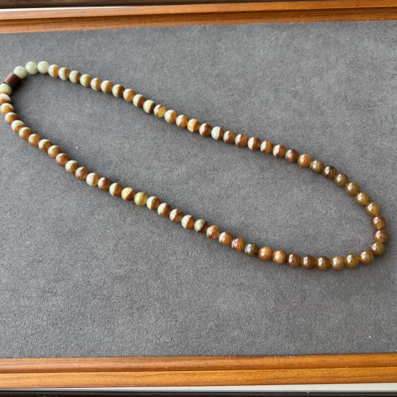 [7mm] Icy Multi-color Jade Necklace Beads, NBM-7532 | Certified Grade A Jade