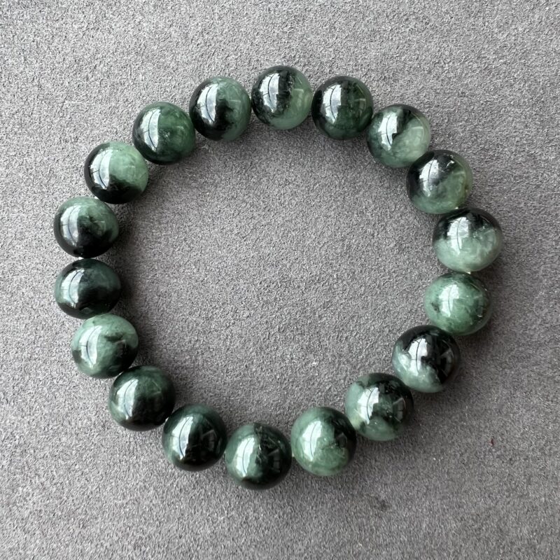 [11mm] Glutinous Icy Blue Jade Bracelet Beads, BBB-8248 | Certified Grade A Jade