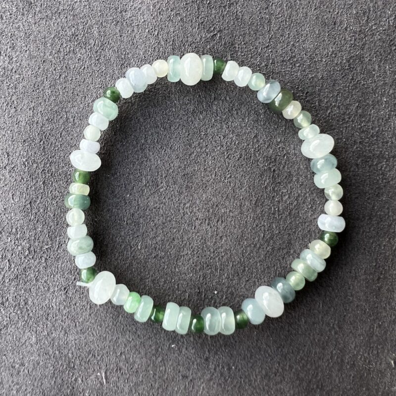 [5mm] Icy Multi-color Jade Bracelet Beads, BBM-8304 | Certified Grade A Jade