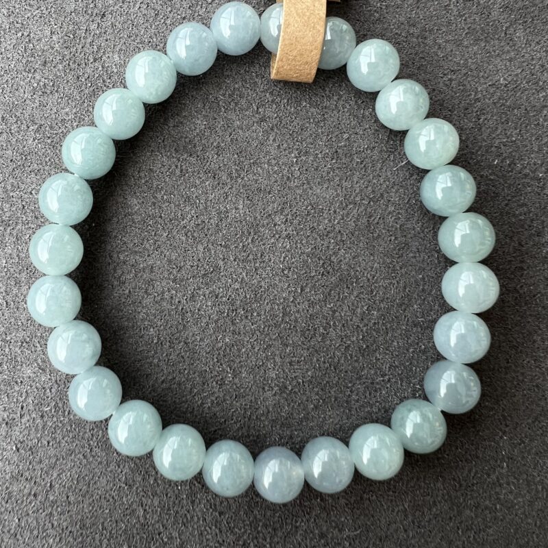 [6mm] Icy Lavender Jade Bracelet Beads, BBL-8660 | Certified Grade A Jade