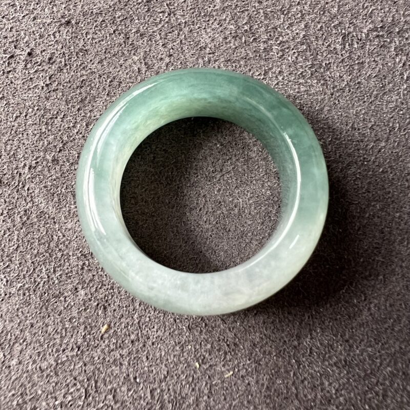 [HK18] Glassy Blue Jade Ring Full Jadeite Ring, RCB-9935 | Certified Grade A Jade