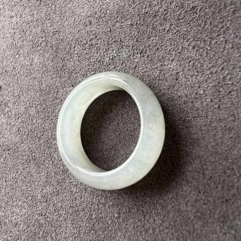 [HK20] Glutinous Icy Icy White Jade Ring Full Jadeite Ring, RCI-9937 | Certified Grade A Jade