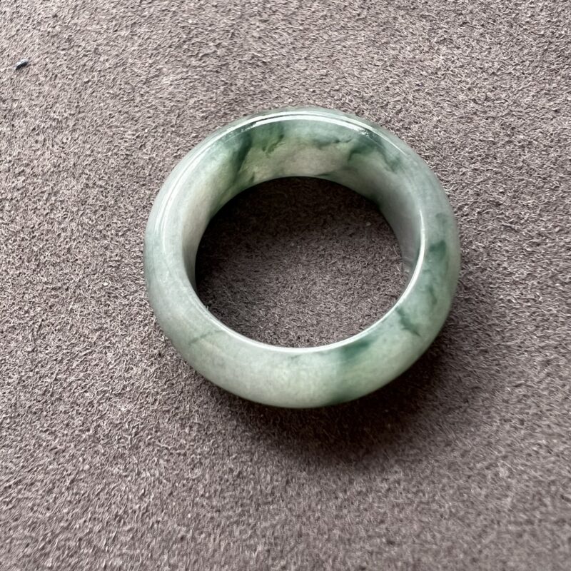 [HK20] Icy Blue Jade Ring Full Jadeite Ring, RCB-9938 | Certified Grade A Jade