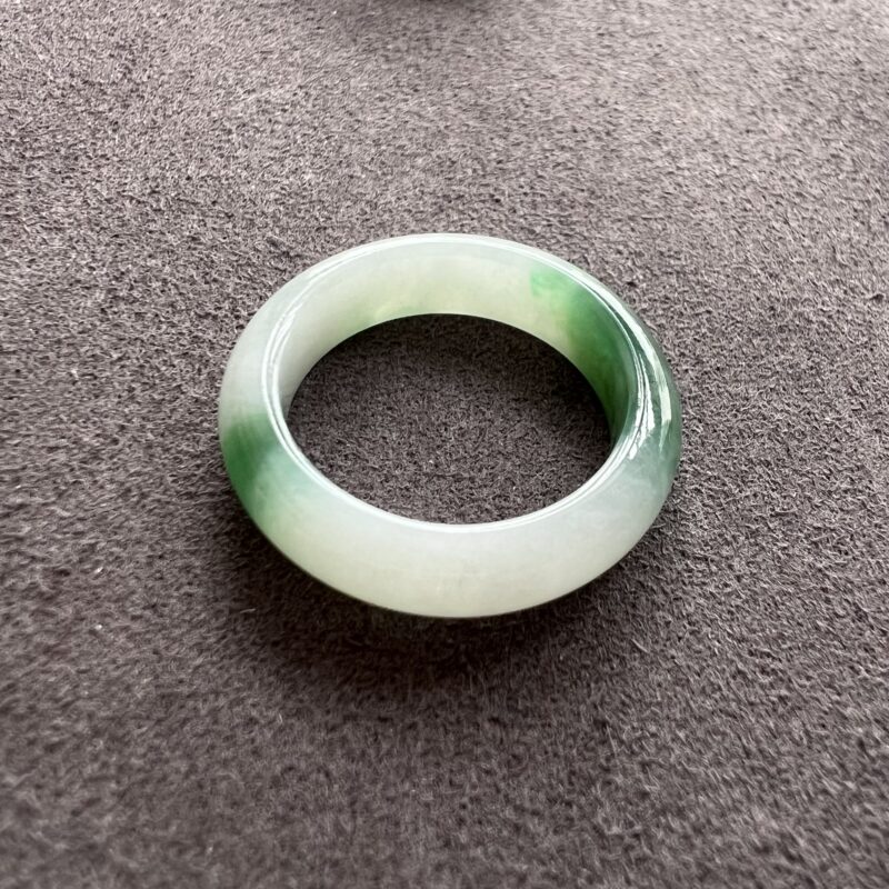 [HK20] Icy Green Jade Ring Full Jadeite Ring, RCG-9952 | Certified Grade A Jade