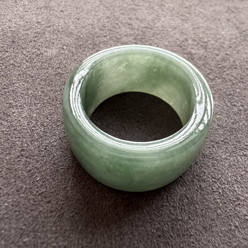 [HK22] Glutinous Icy Icy White Jade Ring Full Jadeite Ring, RCI-9956 | Certified Grade A Jade