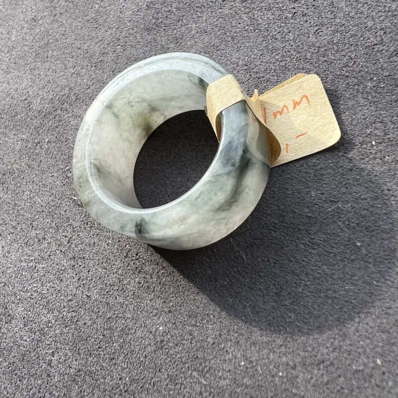 [HK22] Icy Icy White Jade Ring Full Jadeite Ring, RCI-0118 | Certified Grade A Jade
