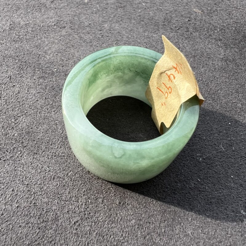[HK26] Glutinous Icy Blue Jade Ring Full Jadeite Ring, RCB-0665 | Certified Grade A Jade
