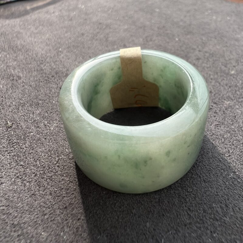 [HK24] Icy Green Jade Ring Full Jadeite Ring, RCG-0667 | Certified Grade A Jade