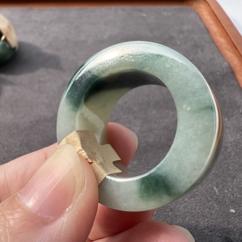 [HK24] Icy Blue Jade Ring Full Jadeite Ring, RCB-0669 | Certified Grade A Jade