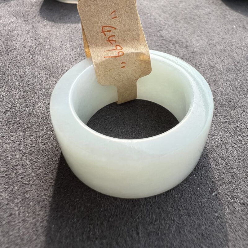 [HK25] Glutinous Icy Icy White Jade Ring Full Jadeite Ring, RCI-0670 | Certified Grade A Jade