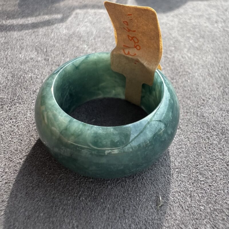 [HK25] Icy Blue Jade Ring Full Jadeite Ring, RCB-0672 | Certified Grade A Jade