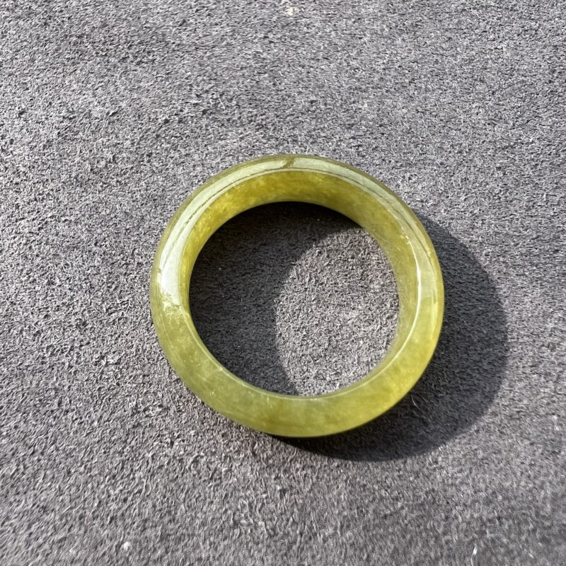 [HK21] Icy Yellow Jade Ring Full Jadeite Ring, RCY-0675 | Certified Grade A Jade