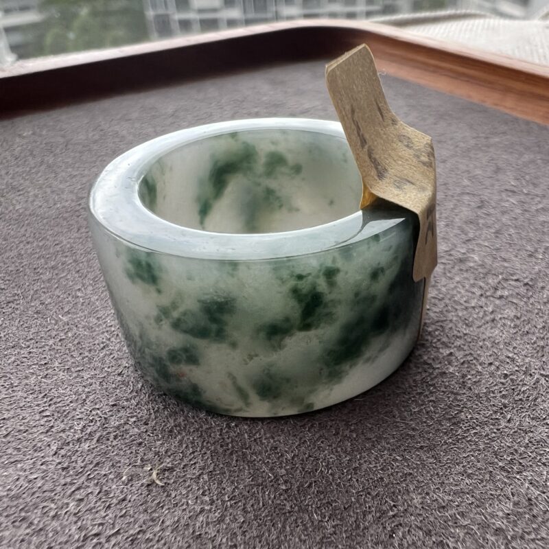 [HK26] Icy Green Jade Ring Full Jadeite Ring, RCG-0804 | Certified Grade A Jade