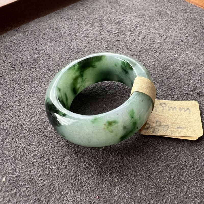 [HK19] Icy Green Jade Ring Full Jadeite Ring, RCG-1274 | Certified Grade A Jade