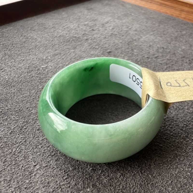 [HK26] Icy Green Jade Ring Full Jadeite Ring, RCG-1275 | Certified Grade A Jade