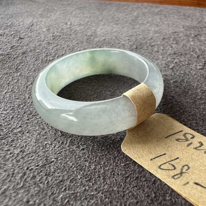 [HK18] Icy Green Jade Ring Full Jadeite Ring, RCG-1282 | Certified Grade A Jade