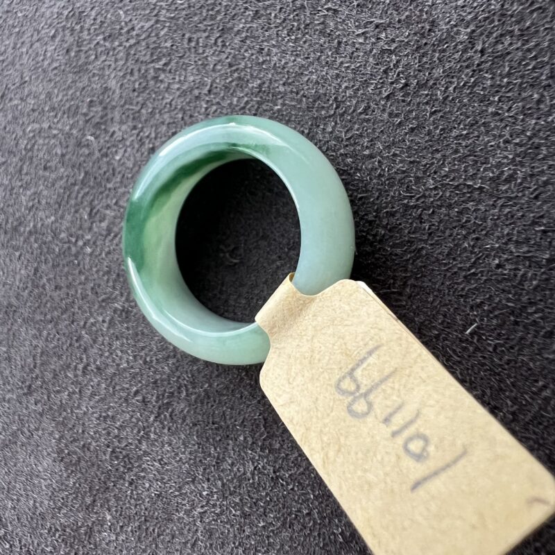 [HK12] Icy Green Jade Ring Full Jadeite Ring, RCG-1287 | Certified Grade A Jade