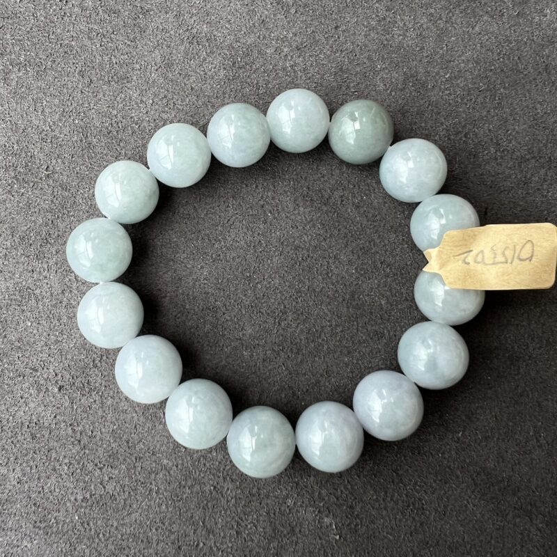 [13mm] Icy Lavender Jade Bracelet Beads, BBL-1354 | Certified Grade A Jade