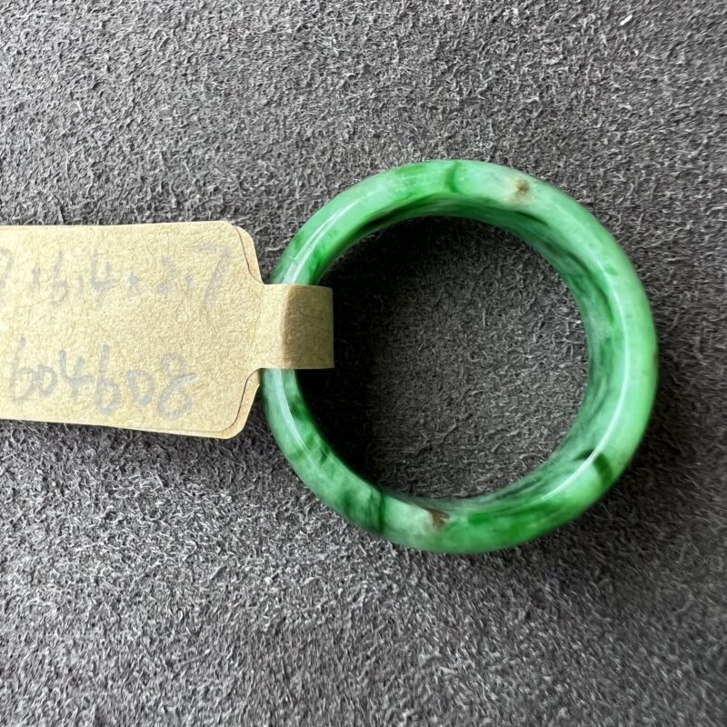 [HK14] Icy Green Jade Ring Full Jadeite Ring, RCG-1928 | Certified Grade A Jade
