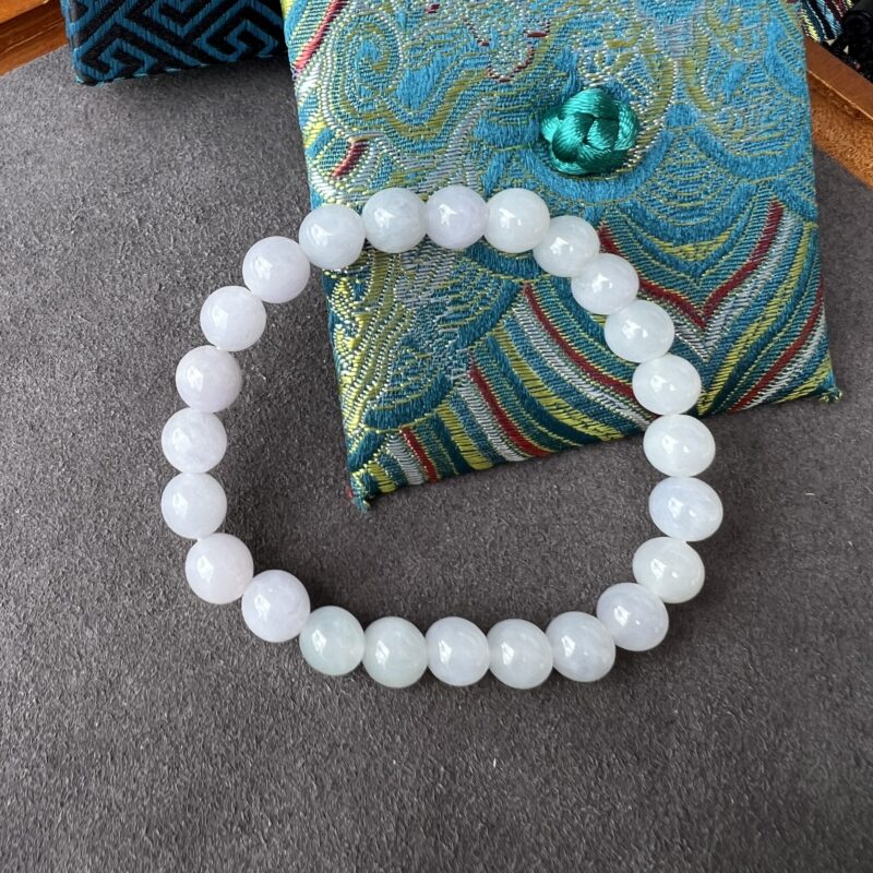 [8mm] Icy Pink Jade Bracelet Beads, BBP-1929 | Certified Grade A Jade