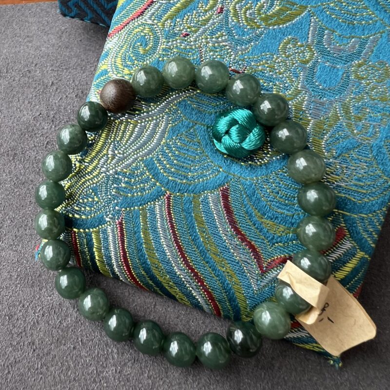 [8mm] Glutinous Icy Blue Jade Bracelet Beads, BBB-1935 | Certified Grade A Jade