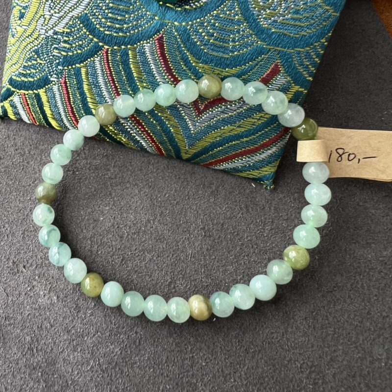 [6mm] Icy Multi-color Jade Bracelet Beads, BBM-1956 | Certified Grade A Jade